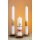 Silberfarbener Kerzenleuchter mit Holz f&uuml;r Kerzen D 5-7 cm