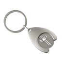Schlüsselanhänger mit Einkaufswagen-Chip Kreuz
