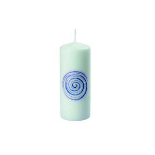Meditationskerze Spirale lila-silber