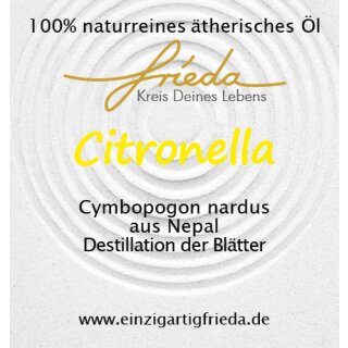 Citronella - naturreines, ätherisches Öl von frieda - Kreis Deines Lebens