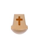 Wand-Weihwasserkessel aus Holz, Kreuz
